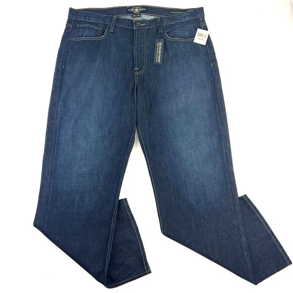 New Lucky Brand Mens 181 Relaxed Straight Fit Denim Blue Jeans Size 38 x 31 - Picture 2 of 12